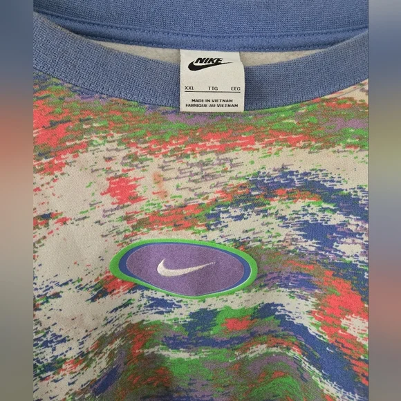 Nike Sportswear Oversize Sweatshirt Womens Size XXL Multicolor DQ3586-450 Front - Picture 2 of 9